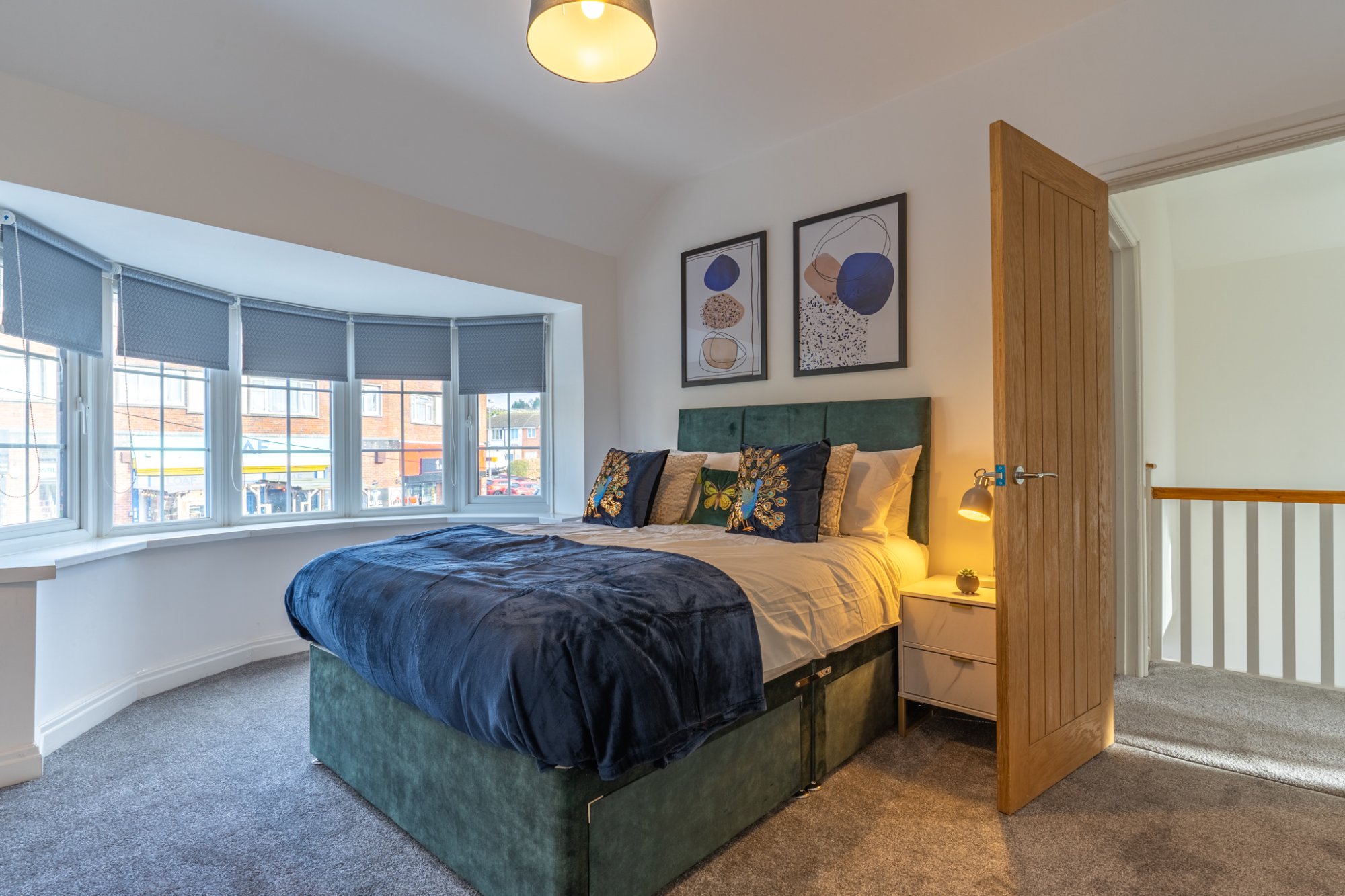 Bedroom with bay window